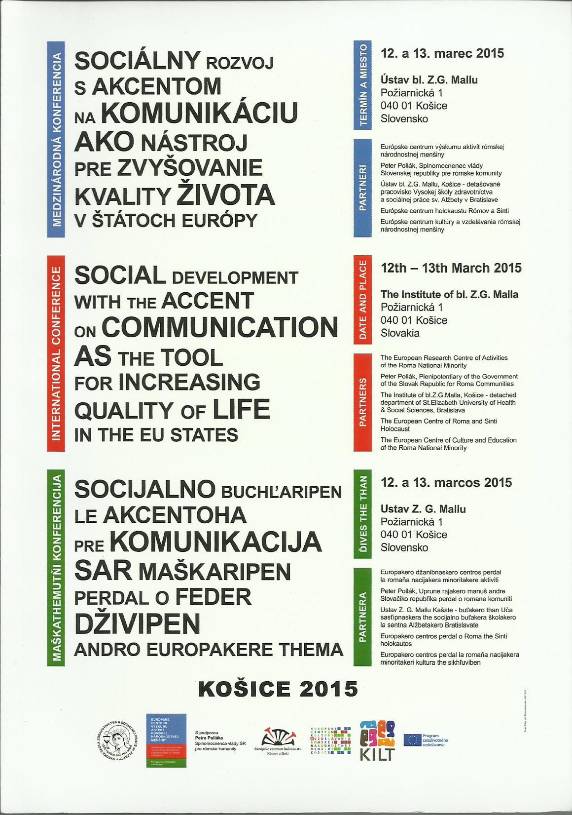 Sociálny rozvoj s akcentom na komunikáciu ako nástroj pre zvyšovanie kvality 